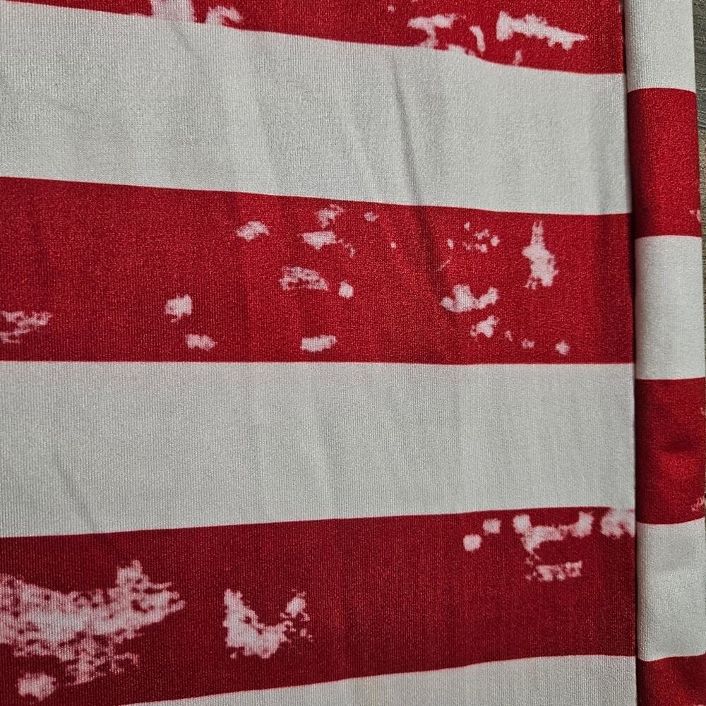 Stars and Stripes Red White Blue Wide Leg Pull On Lounge Casual Patriotic Pants - Picture 4 of 7